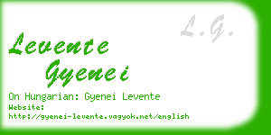 levente gyenei business card